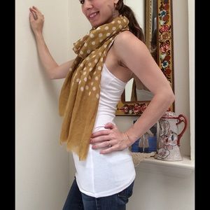 Nordstrom Accessories - 🛍 Polka Dot Mustard Yellow Scarf Wrap Nordstrom Accessories - 🛍 Polka Dot Mustard Yellow Scarf Wrap