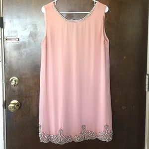 Blush chiffon Gatsby dress