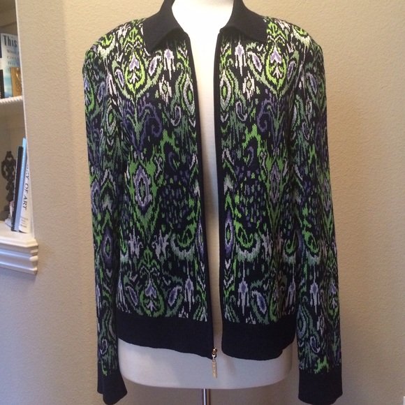 St.John Knit Zipper Jacket - Picture 2 of 4