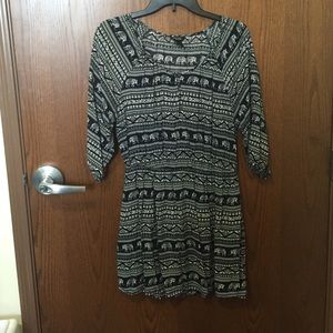 Elephant print tunic dress
