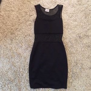 Black and sheer dress