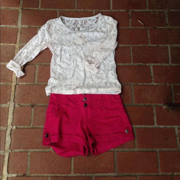 White lace crop top