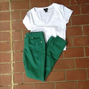 Green jeggings