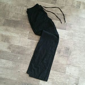 Black linen pants