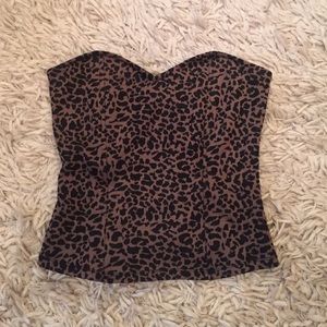 Cheetah print corset shirt