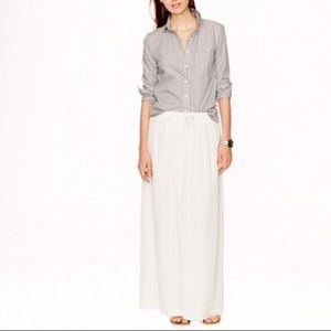 JCrew white gauze maxi skirt