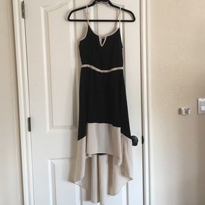 Black and White High Low Summer Dress