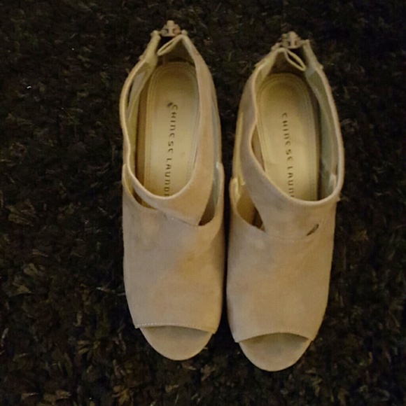 3 inch tan suede heels