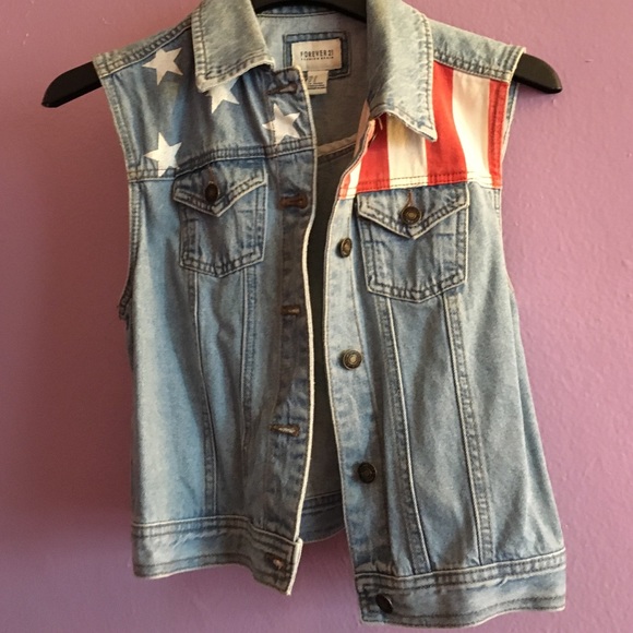 Stars & stripes denim vest