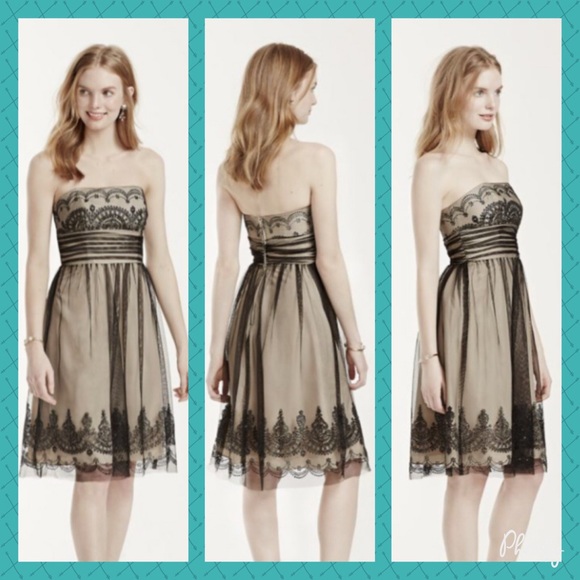 Strapless Tulle Dress with Caviar Beading