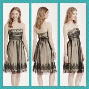 Strapless Tulle Dress with Caviar Beading