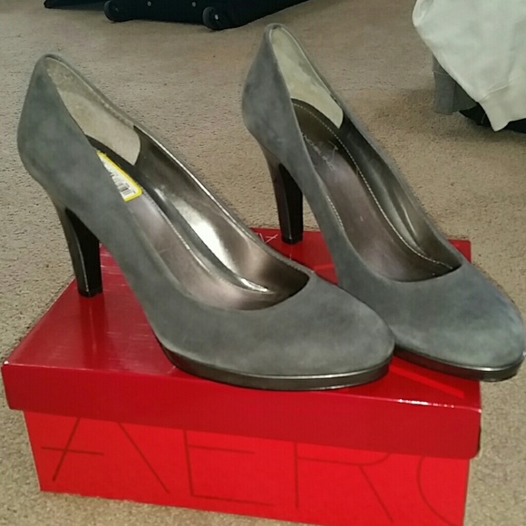Grey suede size 10 heels