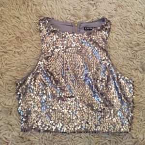 Sequin crop top