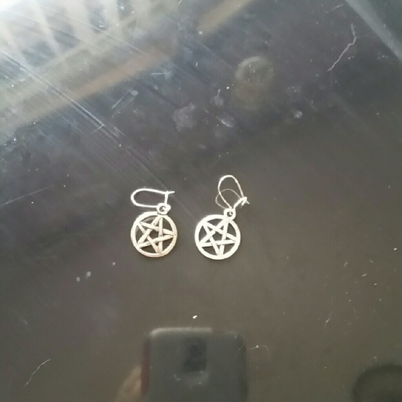Pentagram earrings Wiccan last day closing