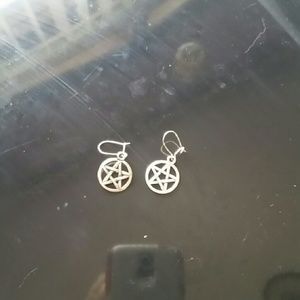 Pentagram earrings Wiccan last day closing