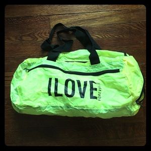 Forever21 mini gym fold up duffel bag