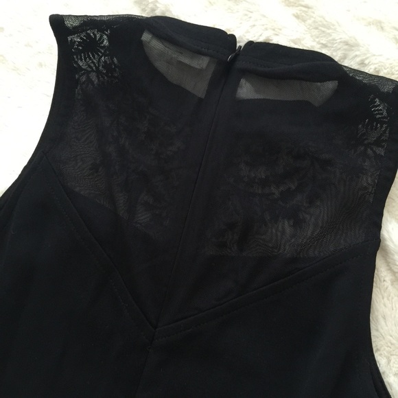 Urban Outfitters Black Mesh Skater Dress - Picture 2 of 4