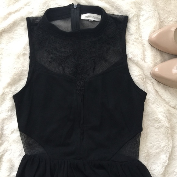 Urban Outfitters Black Mesh Skater Dress - Picture 4 of 4