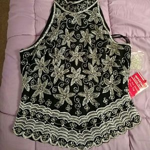 Beaded  and Pearl shirt