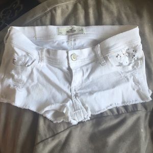 Clearance White distressed hollister shorts