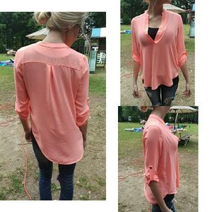 Shear coral top