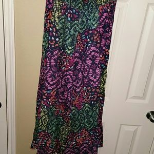 Wide leg printed pants