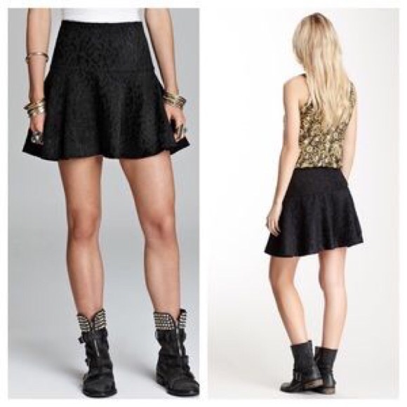 Free People Chenille Cheetah Skirt