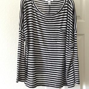 Black and white striped shirts with sequins