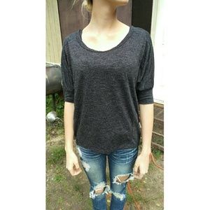 Dark Grey top with buttons down the back