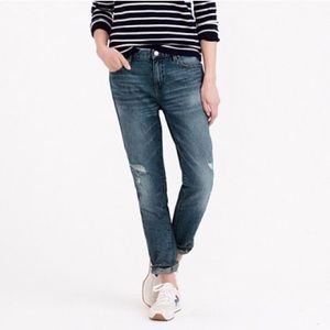 JCrew broken in boyfriend jeans