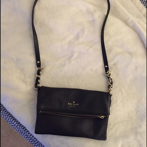 Kate spade black leather cross body bag
