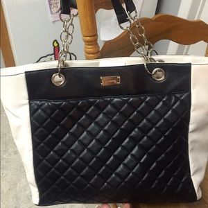 Nine West Black and white tote bag