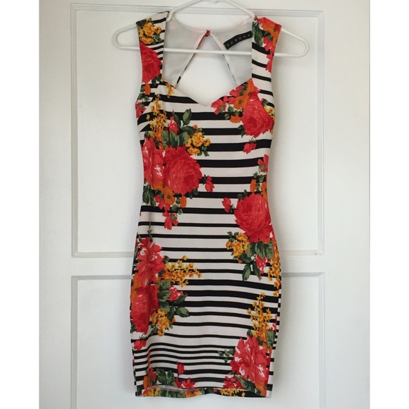 Floral Striped Dress