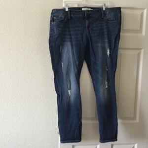 Torrid Skinny Jeans with distressing