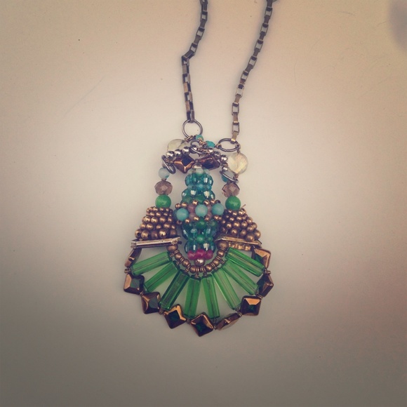 Perfect Peacock Statement Necklace - image 1