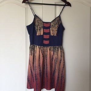 Urban Outfitters Ombré Printed Dress
