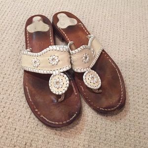 Jack Rogers cream and white sandals 9M