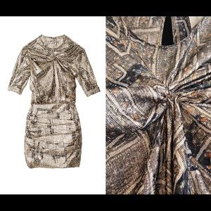 Isabel Marant pour H&M Gold Silk Dress