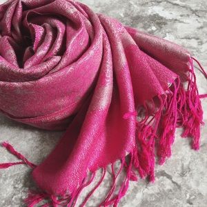 Pink Silk Scarf