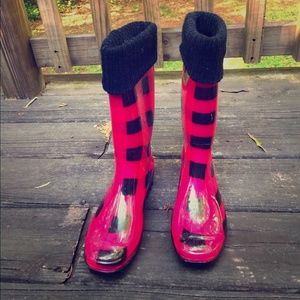 rain boots, size 7, brand name: mono comme ca.