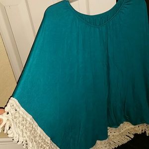 Turquoise Poncho