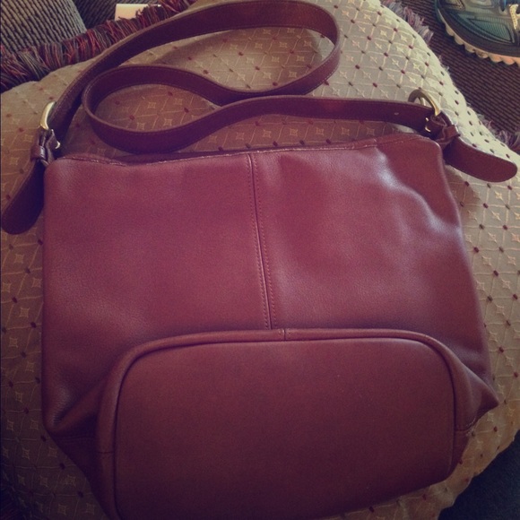 Brown Authentic leather coach purse