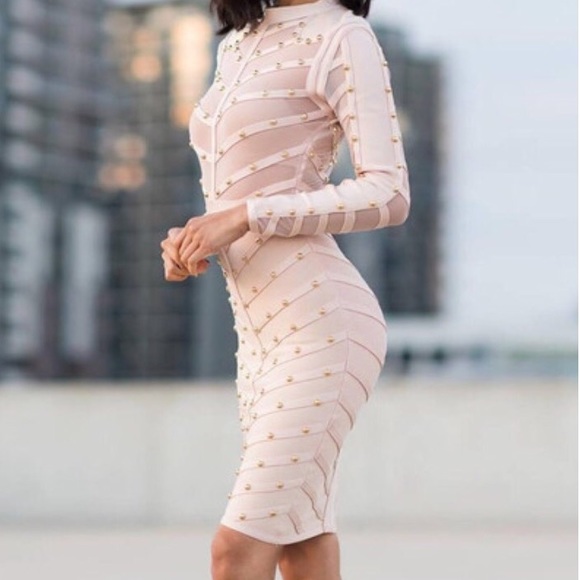 pink bandage dress long sleeve WillBeNice Vintage Office Lady Fuchsia Bandage Dress Fashion Women Long Sleeve Dress Bodycon Zipper Slim Elastic Luxury Dresses