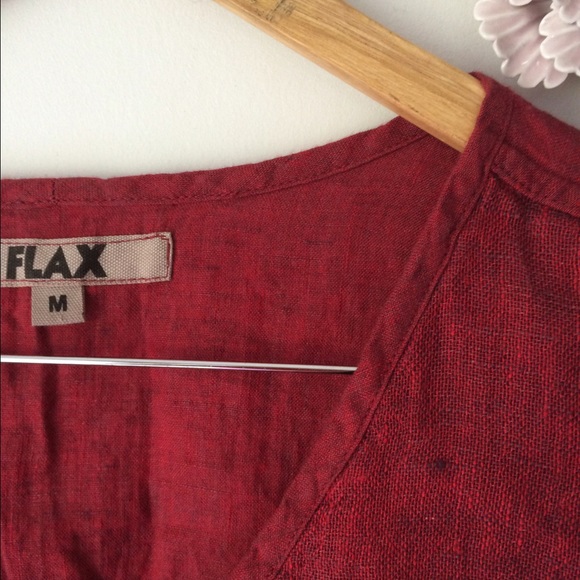 🆕 FLAX red long sleeves blouse..