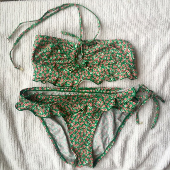 Juicy Couture floral bikini with ruffle