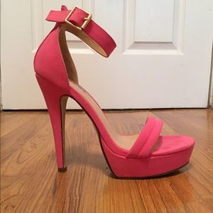 Go Jane Pink Platform Heels