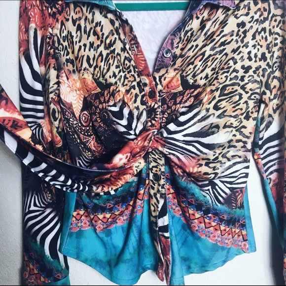 Multicolored Print Top - image 3