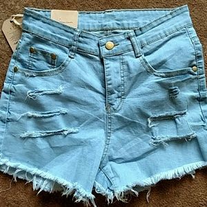 High waisted shorts.