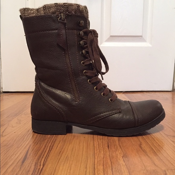 Madeline Brown Combat Boots