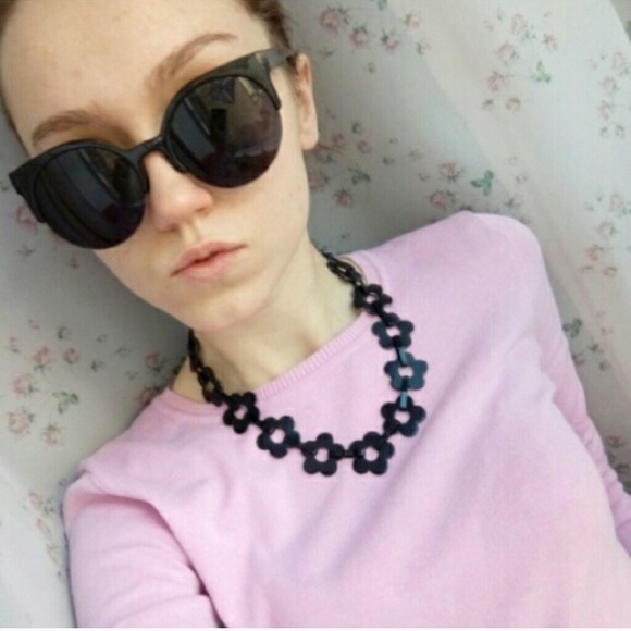 Cat eye semi-Rim round sungla unisex women - Picture 3 of 3